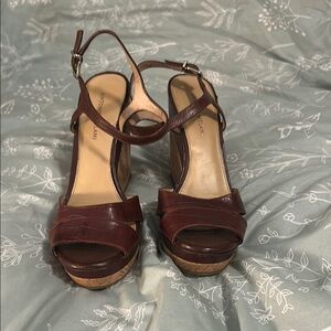 ANTONIO MELANI Dark Brown Platform Heels